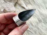 Interdimensional sterling silver shield ring by Star Native size 8