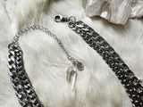 Power Shield crystal fringe necklace- Made to order