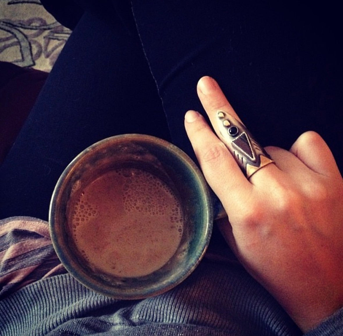 Interdimensional sterling silver shield ring by Star Native size 8