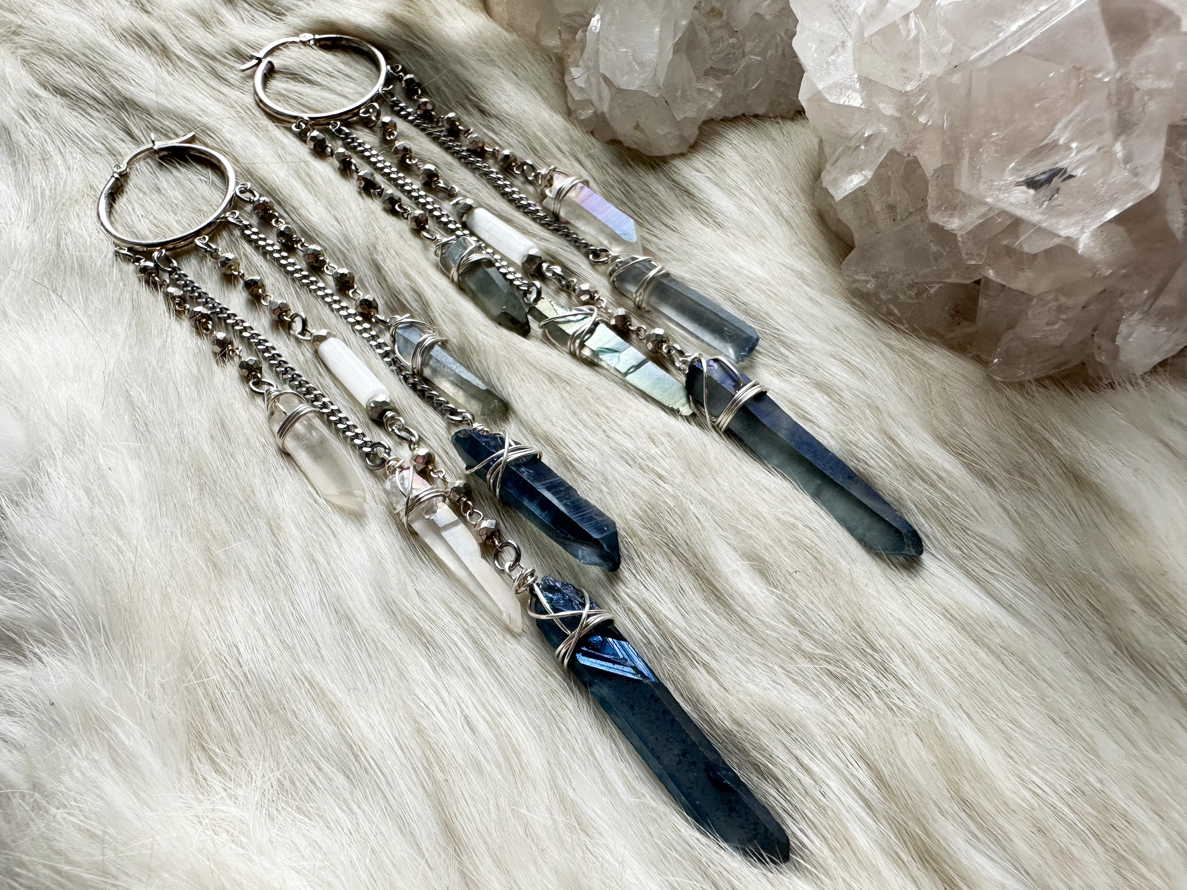 Fae Crystal fringe earrings
