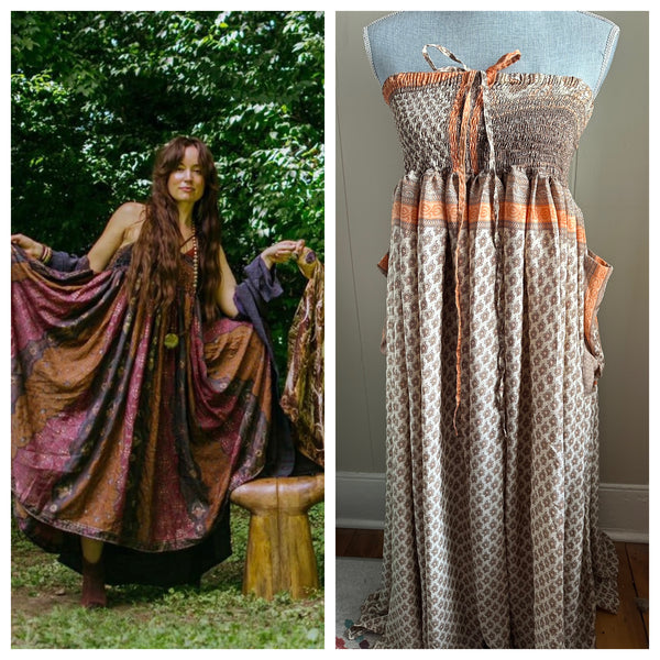 Kantha Bae Silk Magic Maxi convertible maxi skirt/dress free size brand new