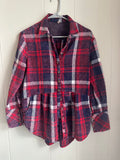 Free People Easy Street plaid flannel tunic top XS/S