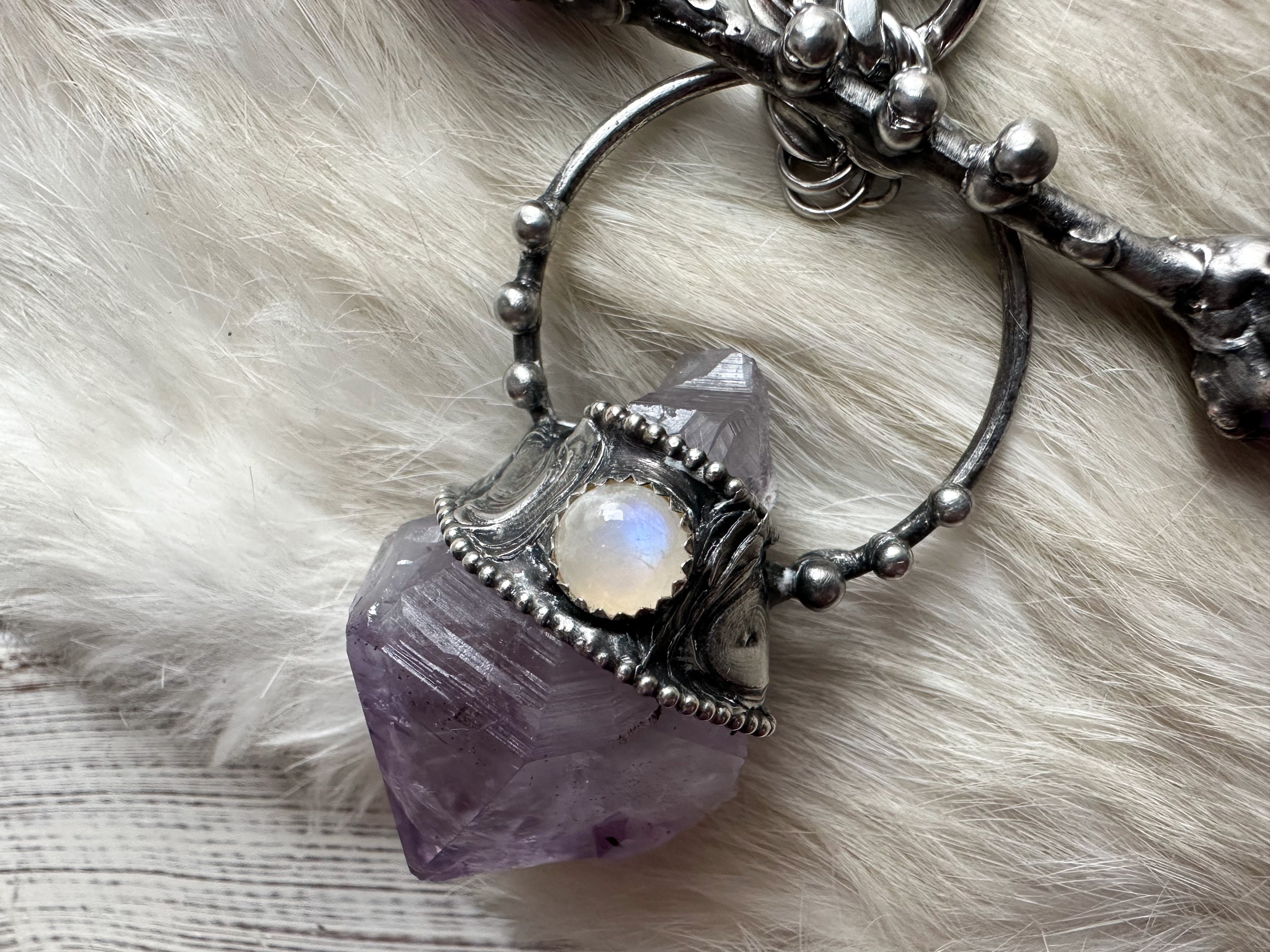 Amethyst Crystalline Heart Shield