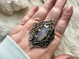 Sterling silver and opalite ring by Jamie Spinello adjustable size