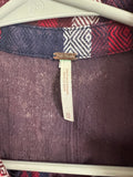 Free People Easy Street plaid flannel tunic top XS/S