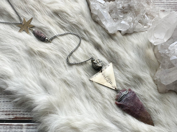 Earth Warrior lariat necklace