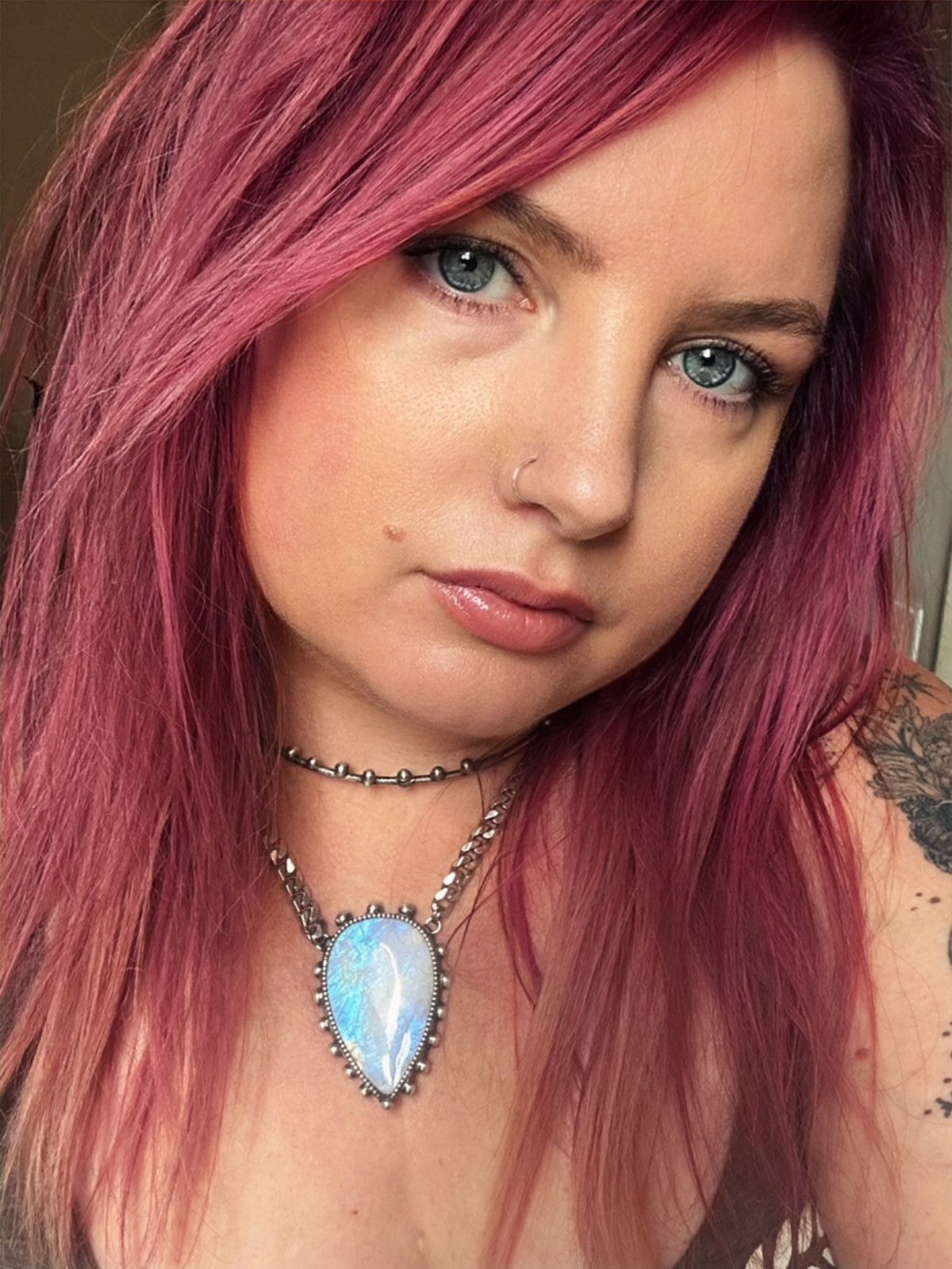 Rainbow Warrior necklace with owl spirit inclusion