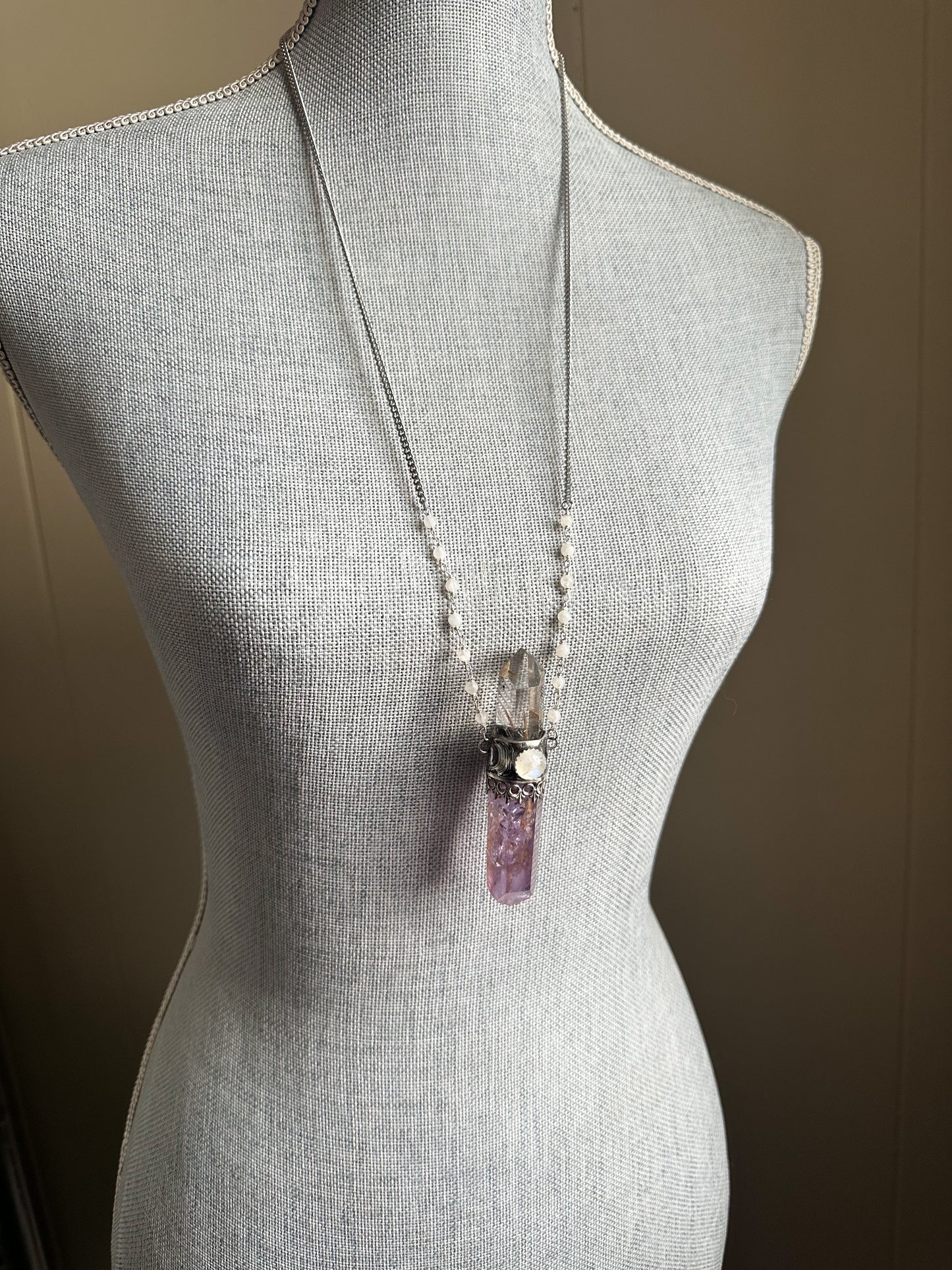 Violet Flame Magic wand necklace