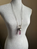 Violet Flame Magic wand necklace