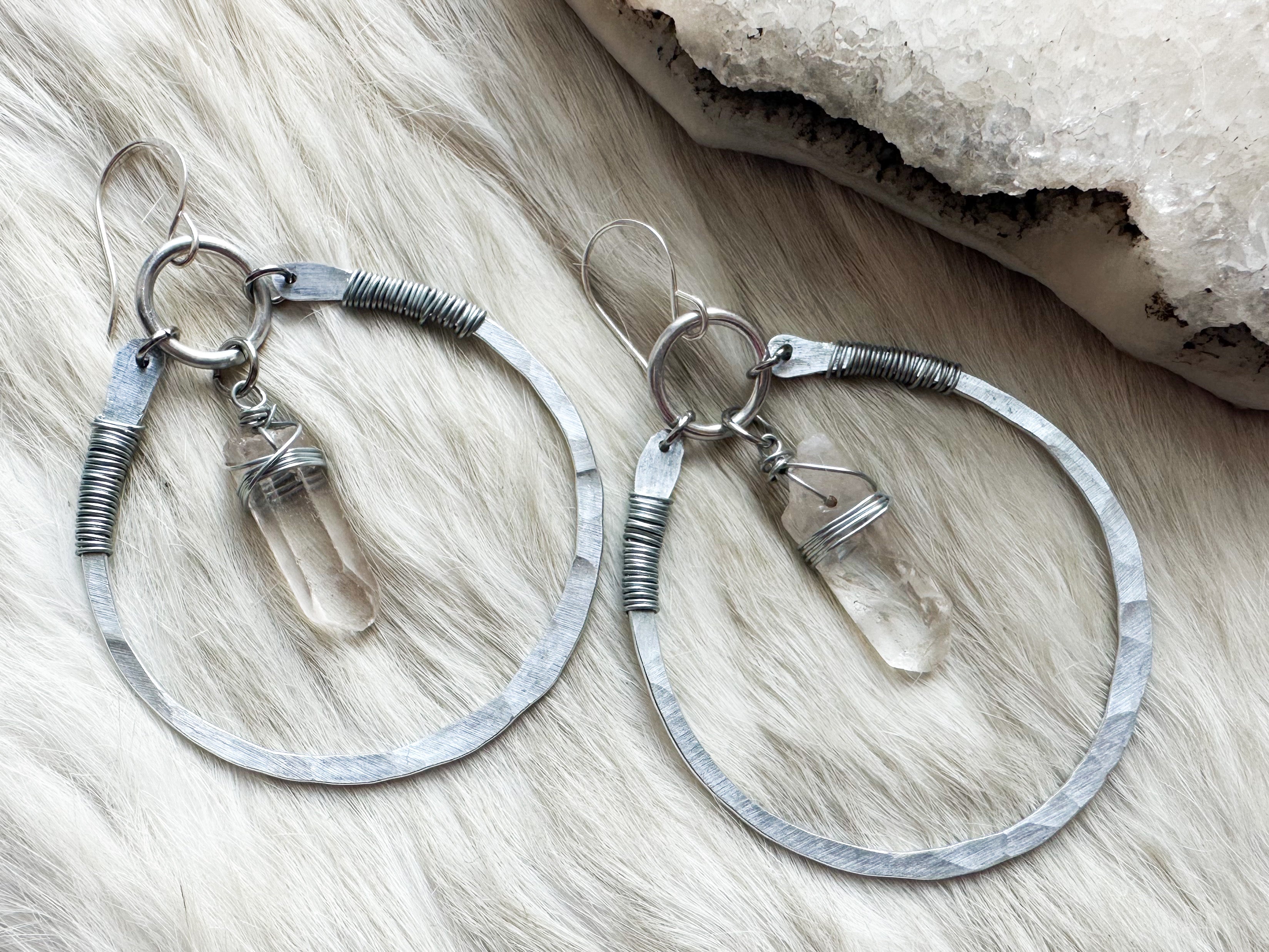 Crystal hoops- made to order