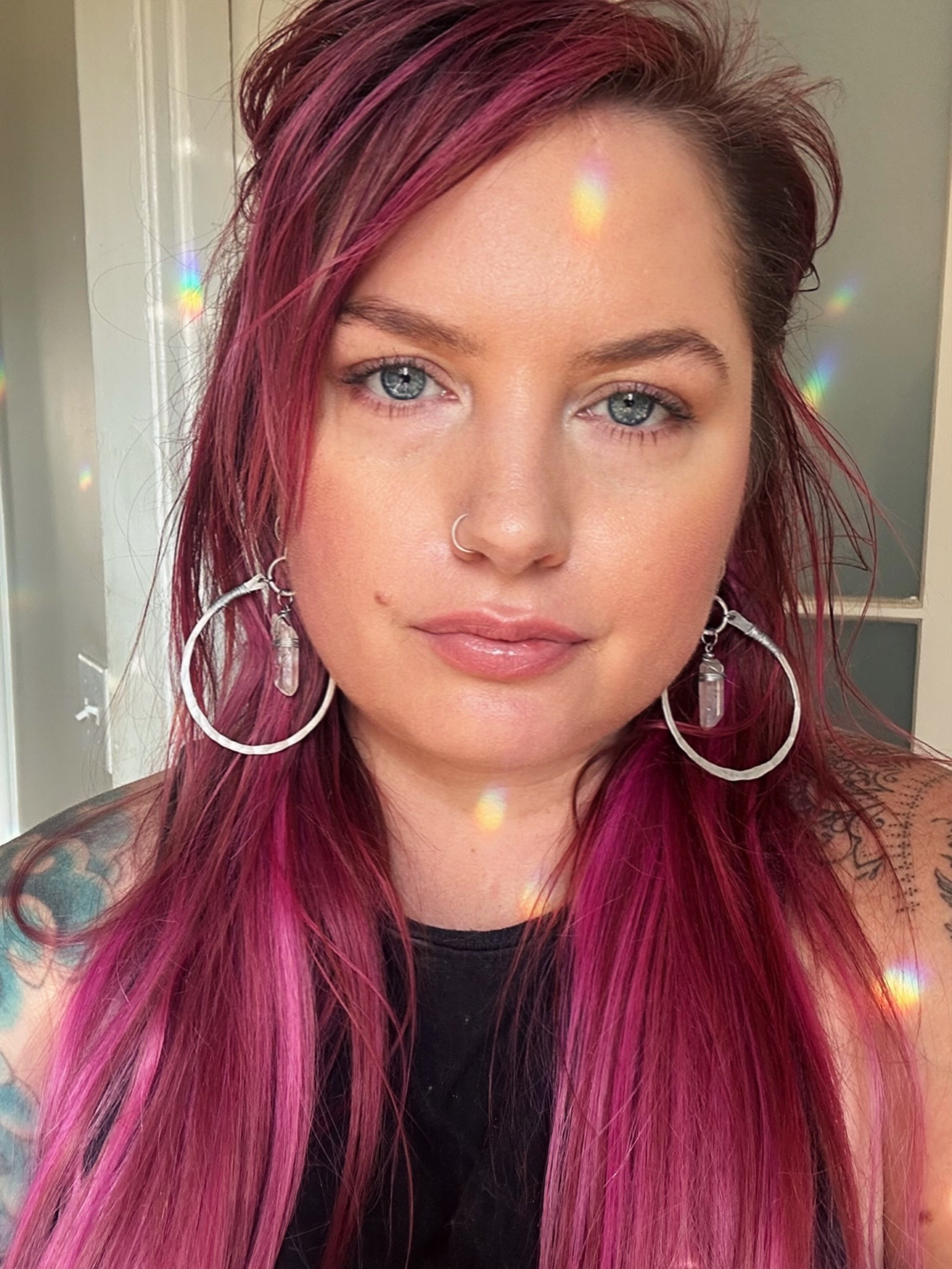 Crystal hoops- made to order