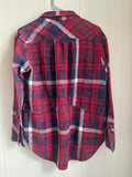 Free People Easy Street plaid flannel tunic top XS/S