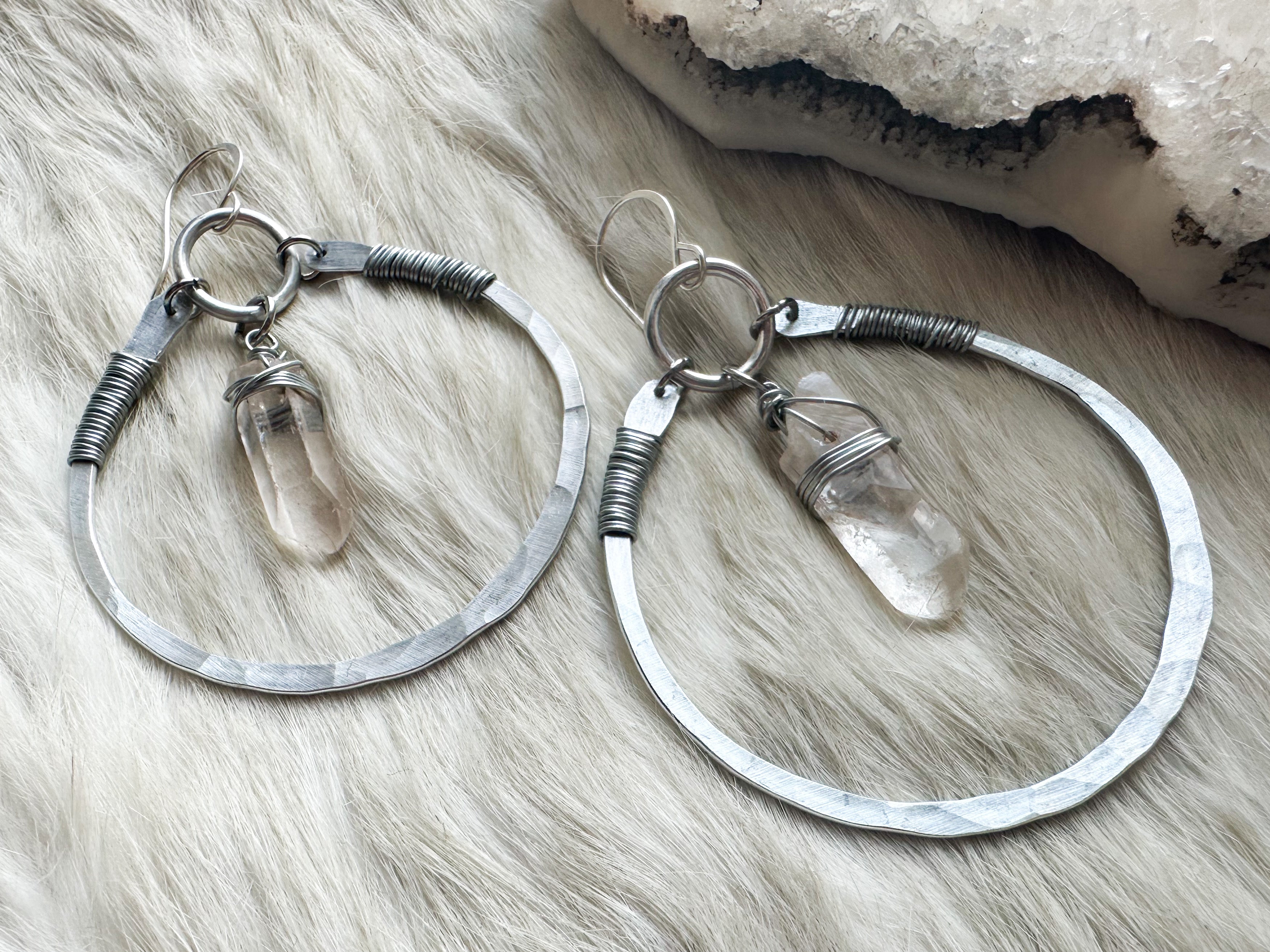 Crystal hoops- made to order