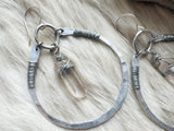 Crystal hoops- made to order