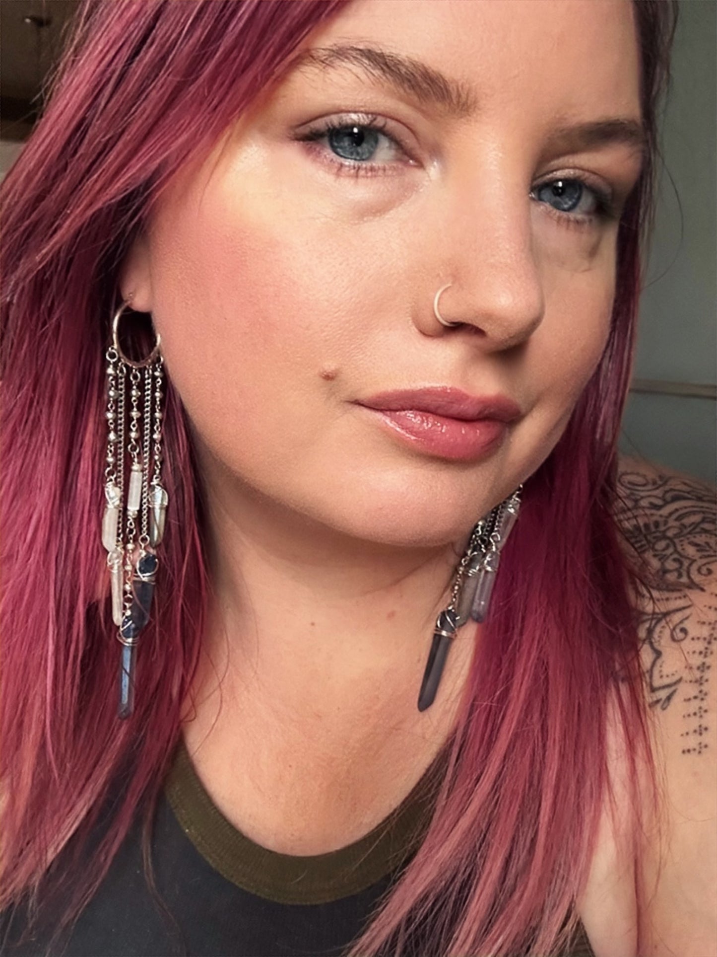 Fae Crystal fringe earrings