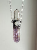 Violet Flame Magic wand necklace