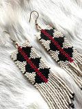 Free People beaded fringe earrings