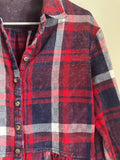 Free People Easy Street plaid flannel tunic top XS/S