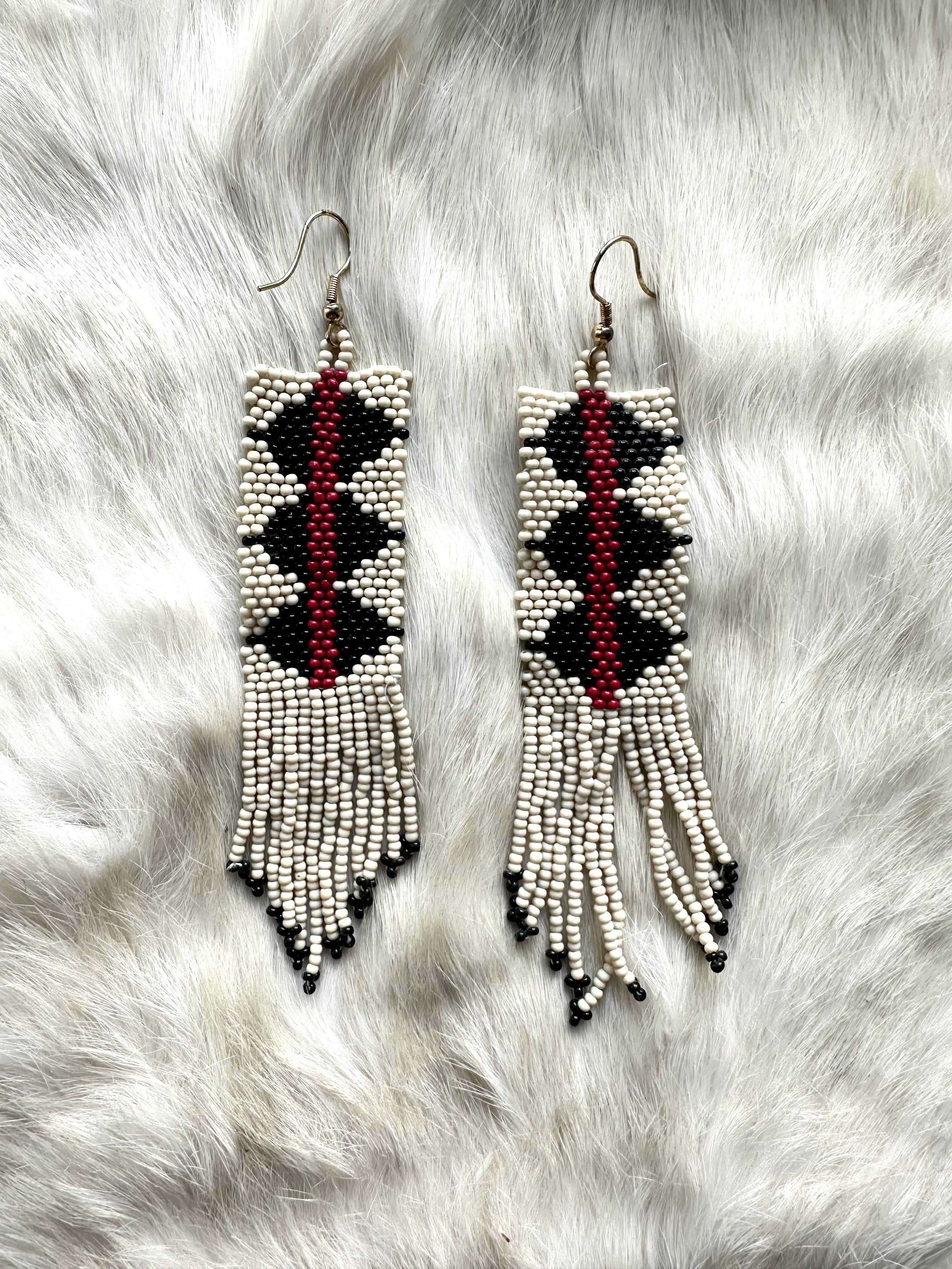 Free People beaded fringe earrings