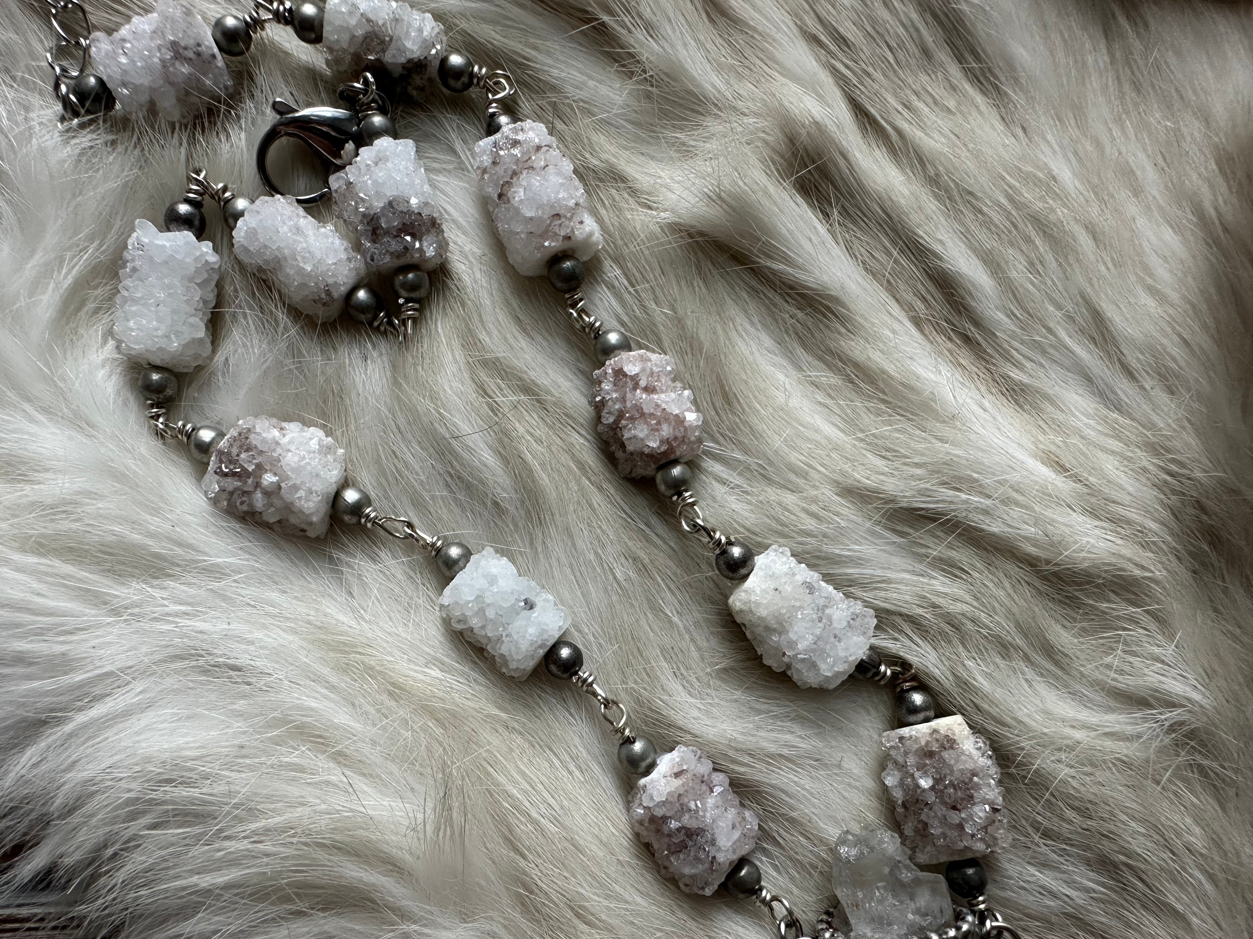 Light Weaver- lightning struck quartz necklace