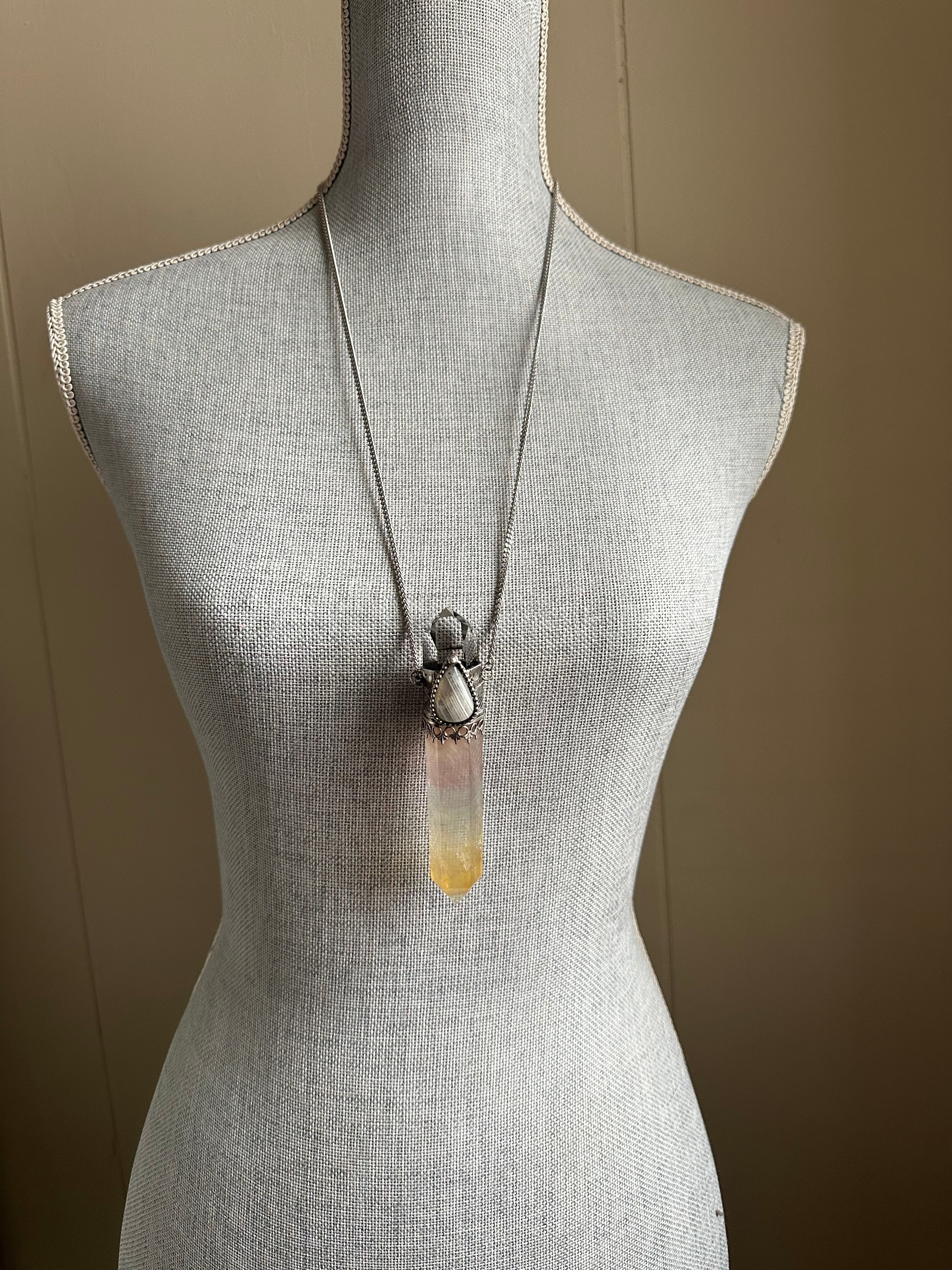 Rainbow Flame Wand Necklace