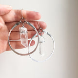 Crystal hoops- made to order